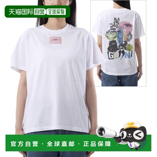 韩国直邮GANNI 白色基本款平纹针织宽松T恤（T4157 151）新款