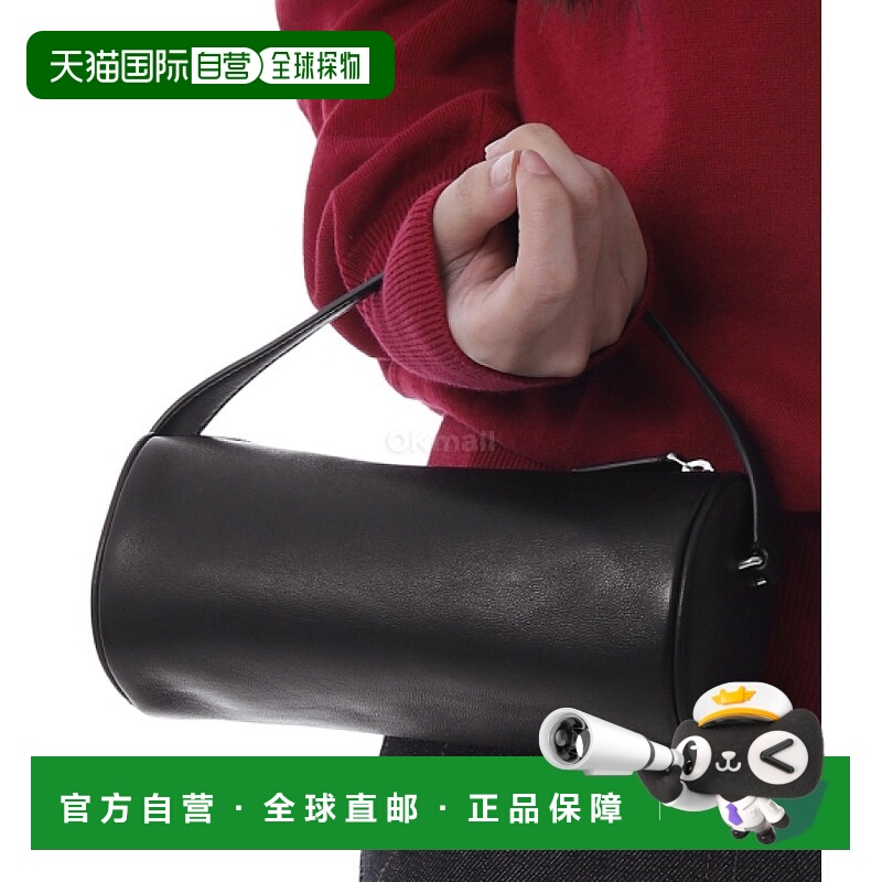 韩国直邮THE ROW 90 年代圆形皮革 (W1709 L614 ANSBLAN) 手拿包