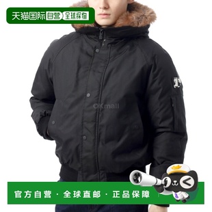 韩国直邮BURBERRY 人造毛皮饰边尼龙飞行员夹克 (8091565) 夹克