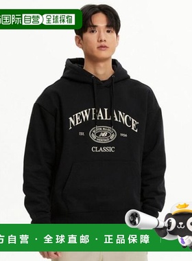韩国直邮NEW BALANCE []专卖店版公共遗产磨毛连帽衫 黑色 NBN0E4