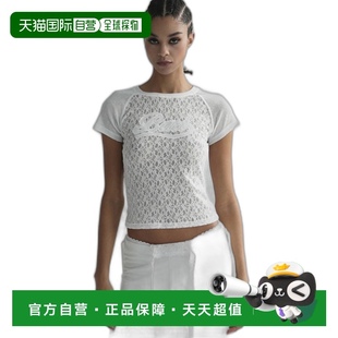 Lace Contrast Shirt 女士女装 韩国直邮BADBLOOD T恤Selena