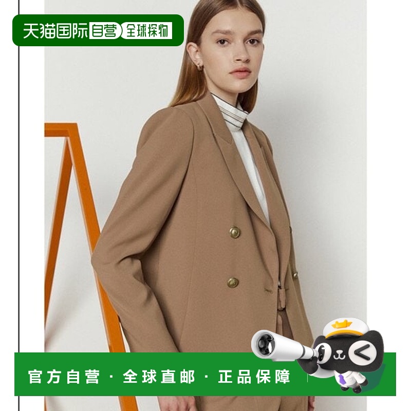 韩国直邮THE IZZAT [THEIZAP]金属双排扣不对称夹克 IM9A0JK15 DG