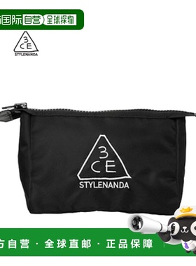 韩国直邮3CE 三熹玉 黑色LOGO化妆包新款