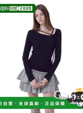 韩国直邮ETMON 女士女装T恤TL160TFF09 Strap Shirring T-Shirt Bl