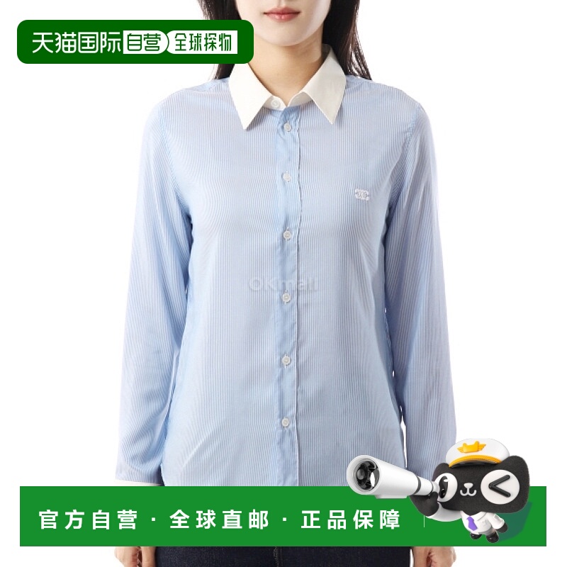 韩国直邮CELINE ROMY 条纹真丝衬衫（2C10A124Z 07SF） 衬衫通勤