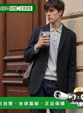 韩国直邮HAZZYS [25FW] 炭灰色双色纹理针织夹克 HZJA5C233CG羊毛