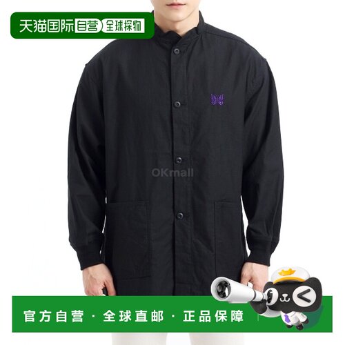 韩国直邮NEEDLES SC 陆军衬衫后缎 - 黑色 (PU239) 长袖衬衫