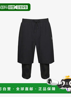 韩国直邮FILA 轮船短裤 KQC FS2TRG3301M-BLK 紧身斐乐网球短裤