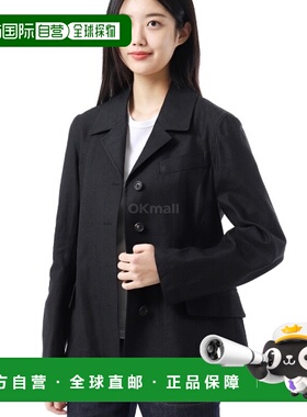 韩国直邮OUR LEGACY 黑色帆布垂褶大廓形西装外套 (W4240SD) 西装