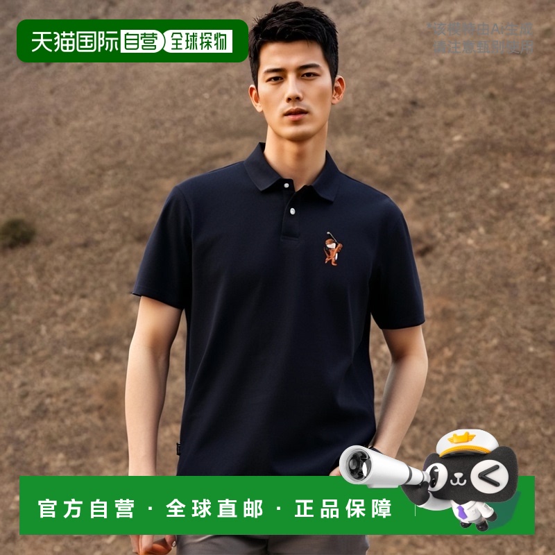 韩国直邮MALBON GOLF 男士Polo衫M3313LTS10NVY Tiger Buckets Po