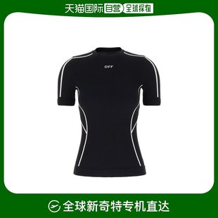 1001 韩国直邮OFF T恤女OWVA047S24KNI001 BLACK WHITE24SS短袖