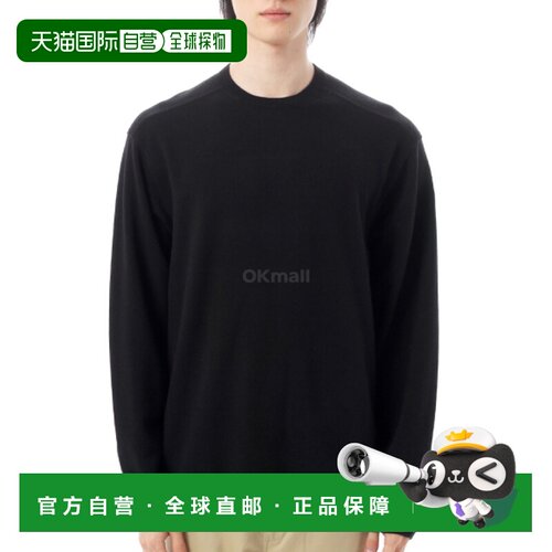 韩国直邮AURALEE A23AP01SF 黑色毡制羊毛针织圆领衫针织衫