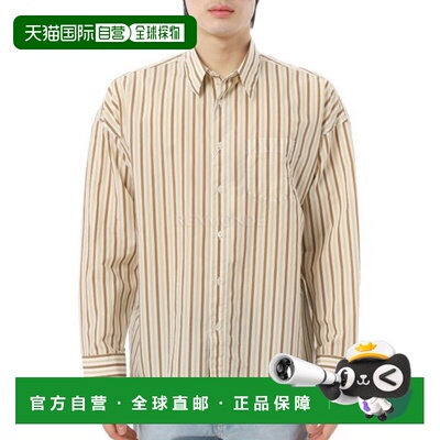韩国直邮SUNFLOWER 米色条纹马厩衬衫 (1236) 男装长袖衬衫
