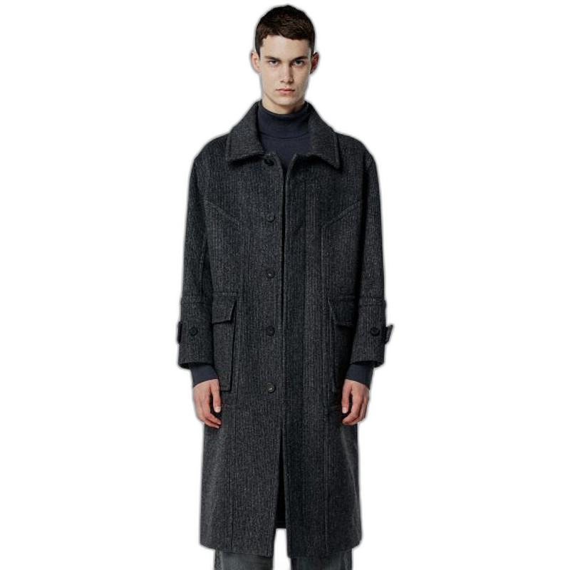 韩国直邮VIVASTUDIO 男士外套DIVIDE BALMACAN COAT [MULTI BLACK