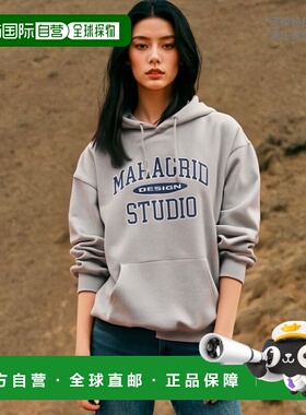 韩国直邮MAHAGRID街头潮牌24年新款美式复古校园休闲卫衣MG2ESMM4