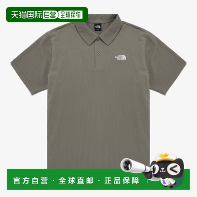 韩国直邮北面THE NORTH FACE Logo徽标罗纹针织短袖Polo衫 男款