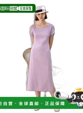 韩国直邮LOEUVRE 女士连衣裙 Square-neck Gingham Dress SW2MO618