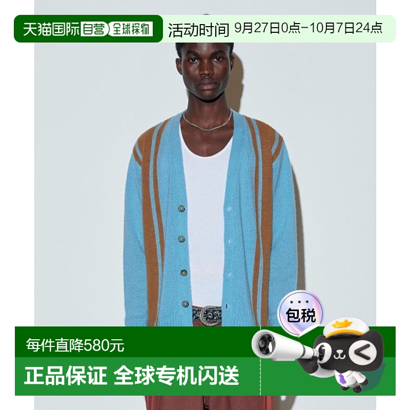 韩国直邮SCULPTOR美式复古街头辣妹潮牌新款开衫SC23A227BL