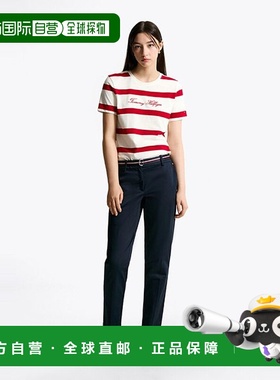 韩国直邮TOMMY HILFIGER 修身及踝长裤 T22F6WPC011WT2C1G直筒裤