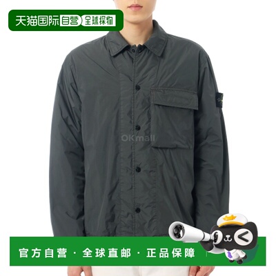 韩国直邮STONE ISLAND 1200002 弹力有机棉帆布“做旧”效果衬衫L