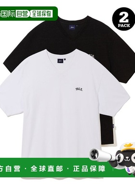 韩国直邮YALE [ONEMILE WEAR] 2PACK SMALL ARCH V NECK TEE WHIT