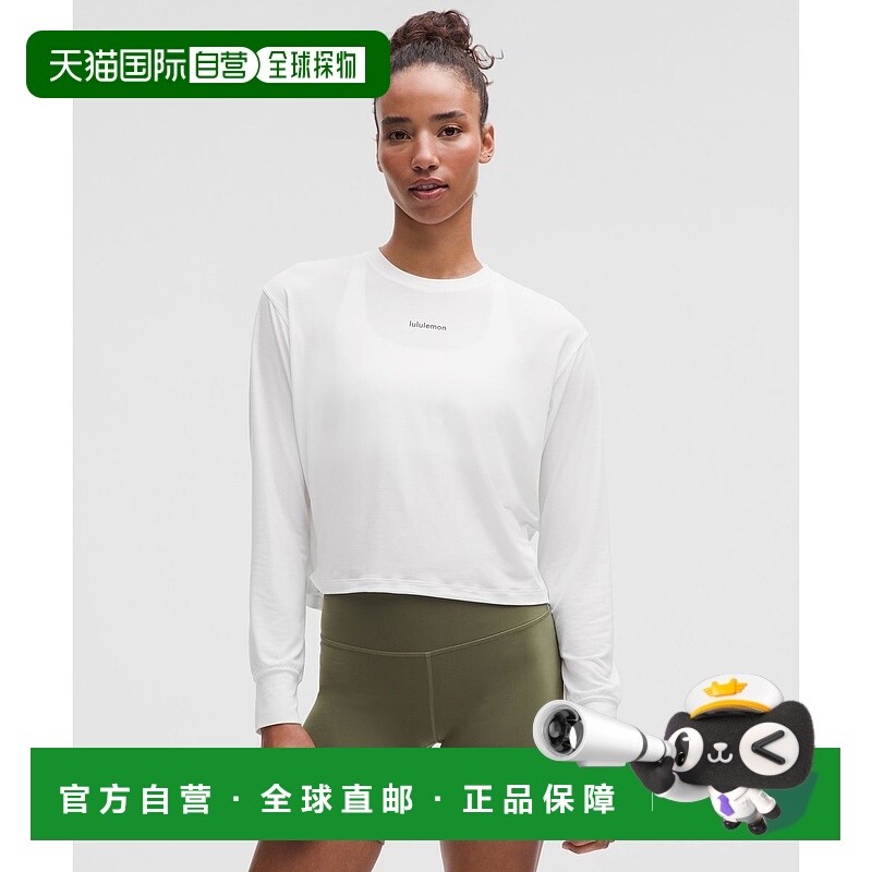 韩国直邮lululemon 长袖训练服 *Wordmark - WHT上衣
