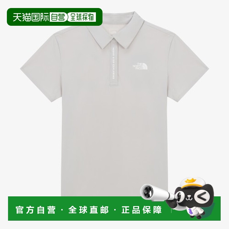 韩国直邮北面THE NORTH FACE 徽标Logo短袖Polo衫 女款 冰绿色