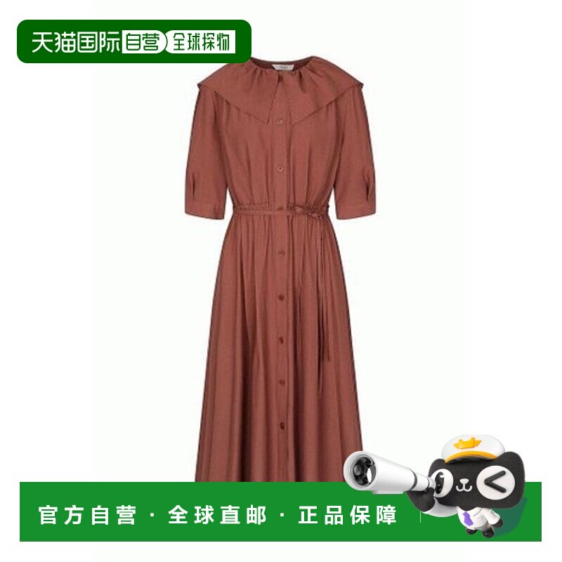 韩国直邮THE IZZAT Theisuzak 褶边宽领连衣裙 IL8M0OP79SG