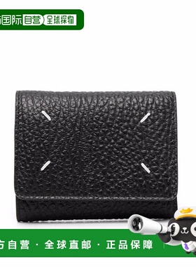 韩国直邮MAISON MARGIELA 马吉拉缝线三折钱包 黑色 SA3UI0010 P4