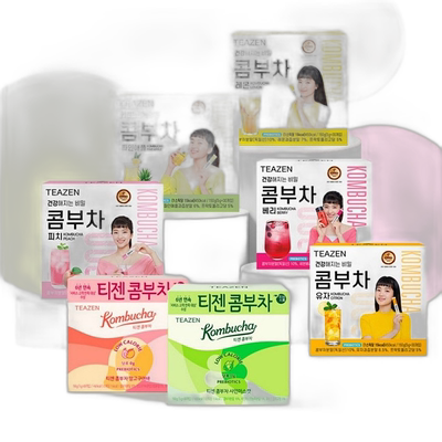 韩国直邮Teazen康普茶健康饮品益生菌膳食营养补充健康5g*60包