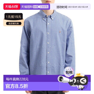 韩国直邮Polo RalphLauren拉夫劳伦男款长袖格子衬衫710792041005