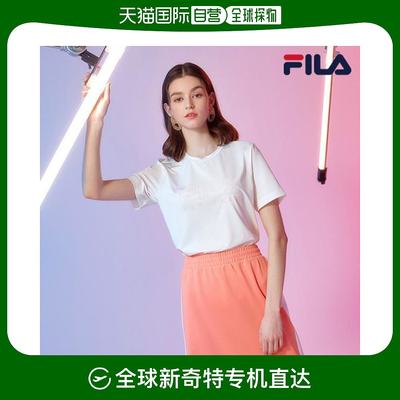 韩国直邮Fila 运动T恤 [FILA] 女性短袖T恤衫 (FE2RSD5994F_OWH)