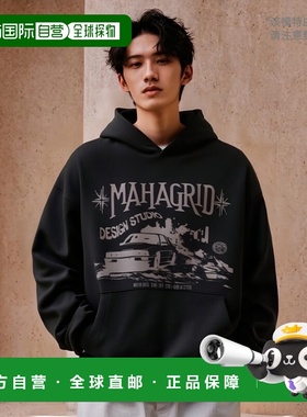 韩国直邮MAHAGRID 男士24年新款美式复古校园休闲卫衣MG2ESMM411A