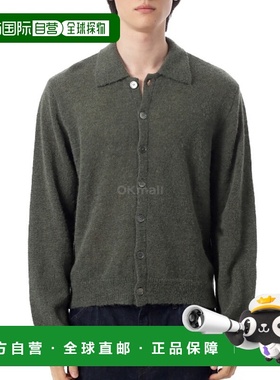 韩国直邮OUR LEGACY 晚间马球苔绿色毛绒羊驼毛（M4253EM） 开襟