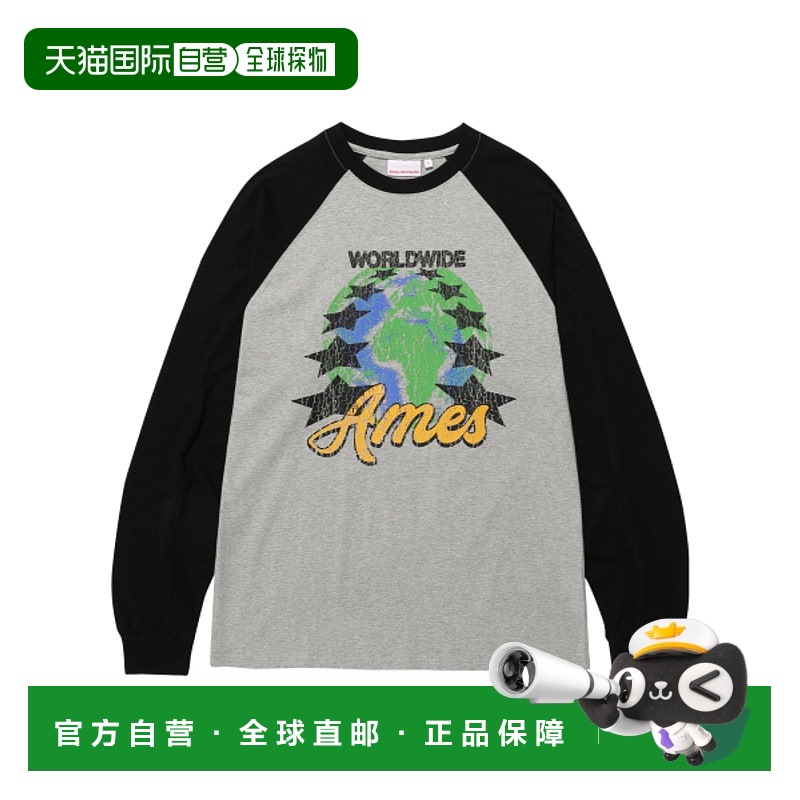 韩国直邮Ames Worldwide 男士T恤VINTAGE EARTH GRAPHIC LS TEE G