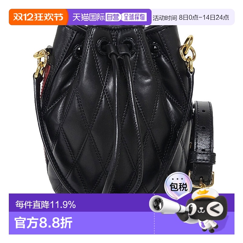 韩国直邮bally 女士 单肩包水桶包羊皮巴利