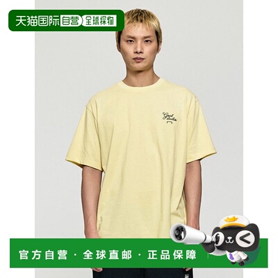韩国直邮GOALSTUDIO 必备字母T恤-浅黄色
