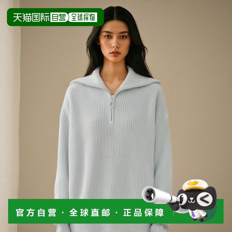 韩国直邮studio nicholson 通用 圆领衫高领短袖针织拉链羊毛帽衫图片
