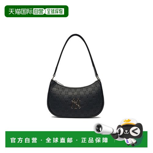 自营 MLB Monogram男女复古NY标腋下包单肩3ABQS022N-50BKS