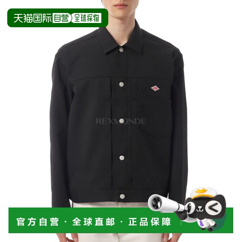 韩国直邮DANTON 涤纶斜纹牛仔夹克式衬衫短上衣（DTB0438-SPT 黑