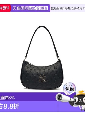 韩国直邮MLB Monogram男女复古NY标腋下包单肩3ABQS022N-50BKS