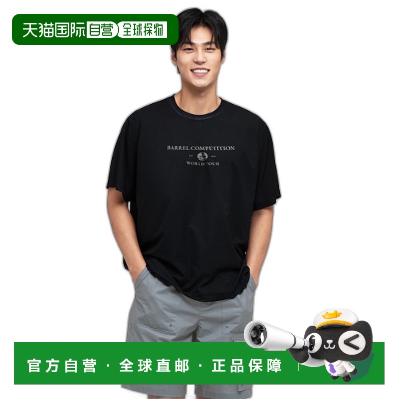 韩国直邮BARREL 男士T恤B4SMWSS101BLK MEN NAUTICAL SQUARE MESH