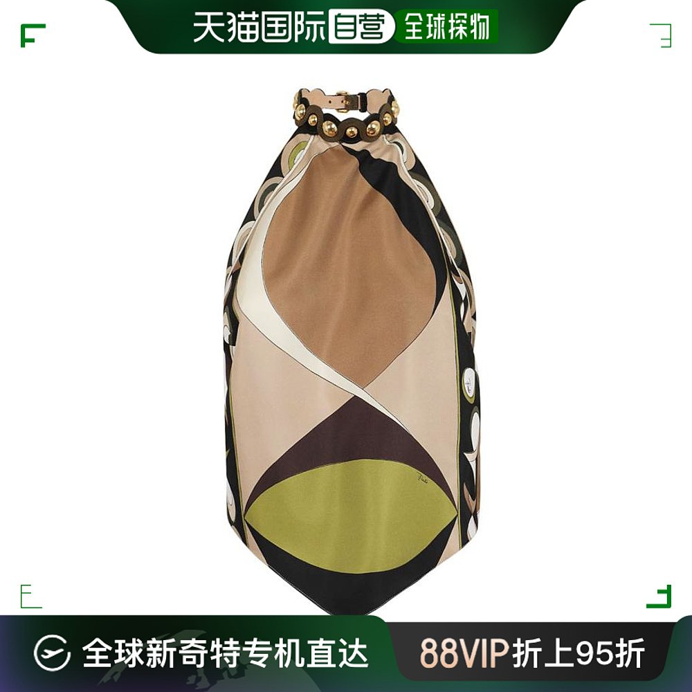 韩国直邮EMILIO PUCCI24SS短袖T恤女4HRM01 4H781 027 KHAKI MUSC