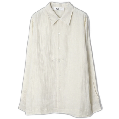 韩国直邮Sefr RIPLEY 褶皱白色长袖衬衫正品时尚柔软 百搭高级感