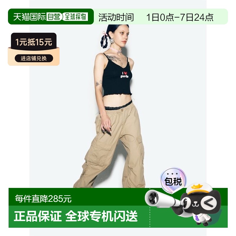 韩国直邮ASIF CALIE 女士吊带衫CA24ASL001BK CALIE GURLS SLEEVEL