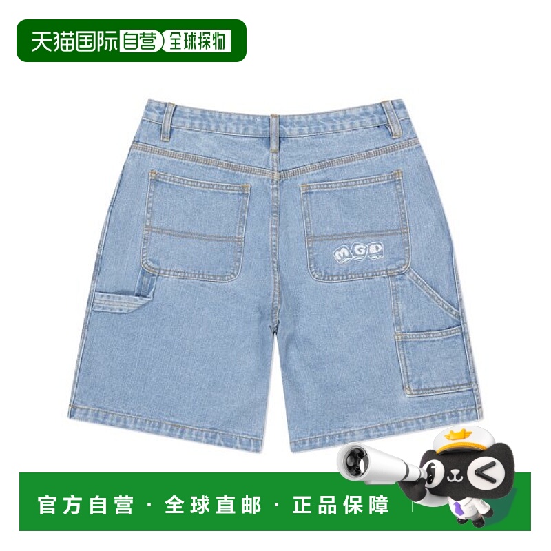 韩国直邮MAHAGRID 新款潮牌休闲牛仔短裤MG2DMMD112ALB纯棉
