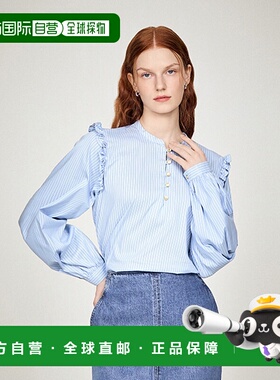 韩国直邮TOMMY HILFIGER 女士雪纺衫T22E7WSH051WT10BI泡泡袖