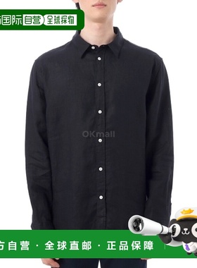 韩国直邮J.LINDEBERG 常规长袖清洁亚麻衬衫 (FMST12829-9999) 长