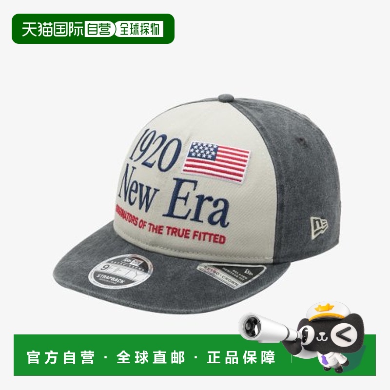 韩国直邮NEW ERA 公用帽子RC950 NE1920 WITH USA FLAG STONE BLA