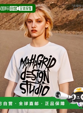 韩国直邮MAHAGRID街头潮牌24年新款美式复古校园休闲T恤MG2EMMT50
